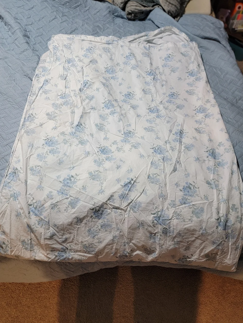 LoveShackFancy x Pottery Barn Blue Floral Duvet Cover Twin Twin XL